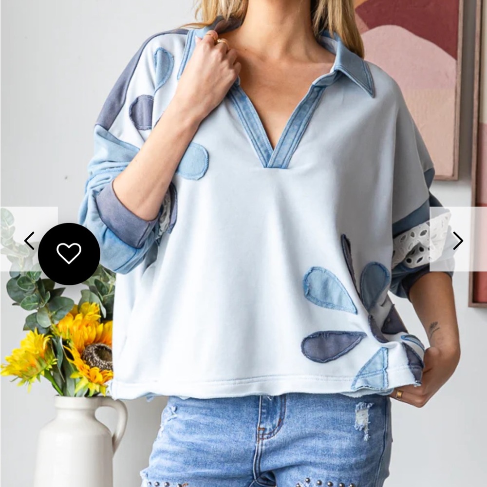 Oli & Hali Daisy Patch Top - Picture 4 of 7